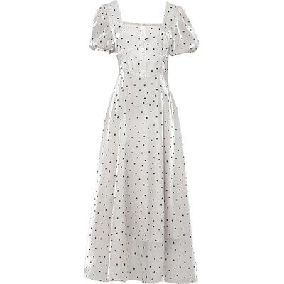 夏装2025新款法式波点长裙气质