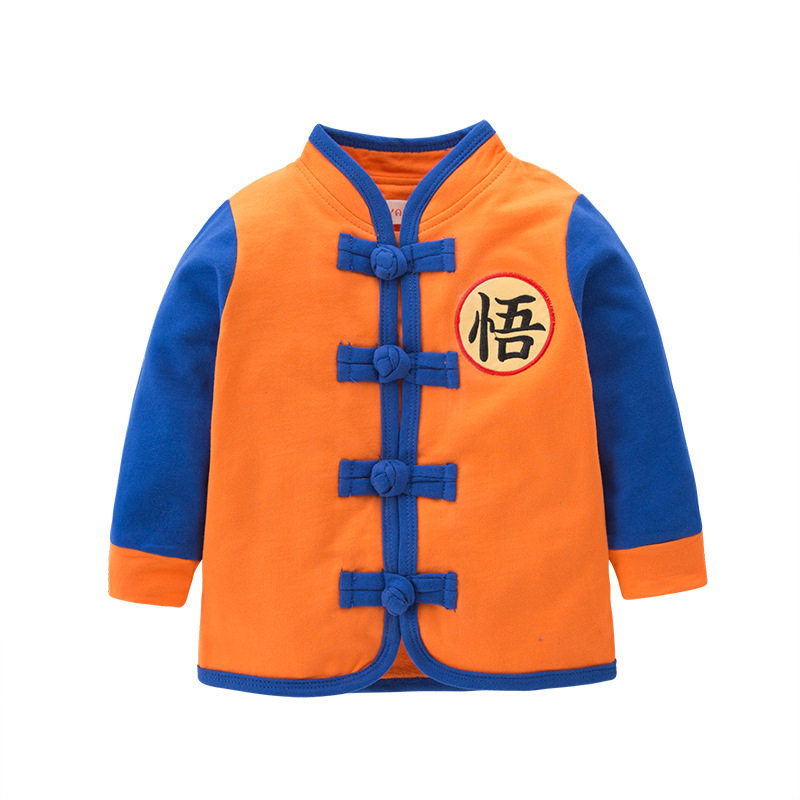中国风宝宝外套衣服七龙珠上衣儿童服装幼儿园开衫古装可爱秋冬装