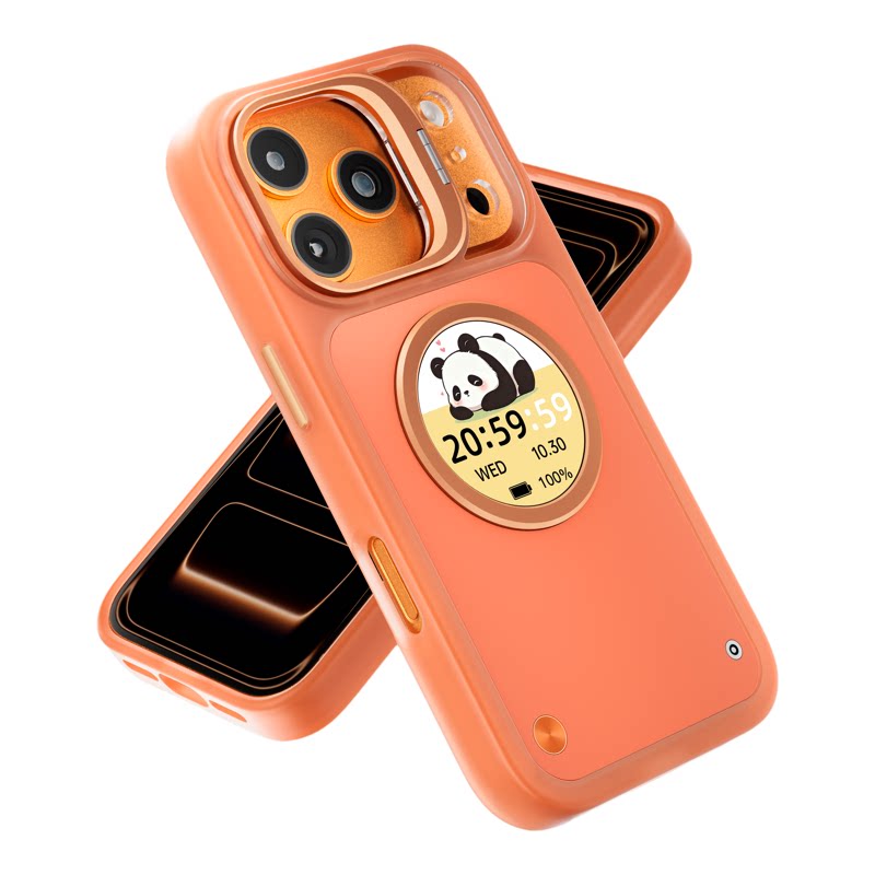 适用苹果16ProMax手机壳带屏幕iPhone17Pro新款智能副屏消息提醒自拍预览全包防摔个性保护套