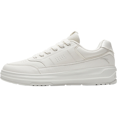 安踏板鞋小白鞋男士低帮厚底