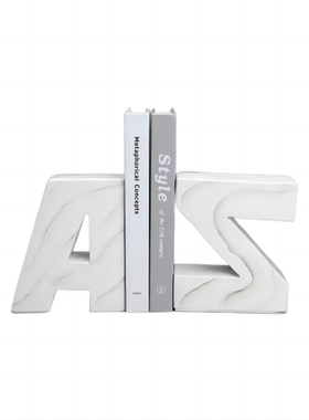 简约树脂书房字母书档摆件