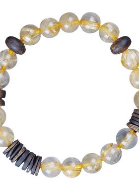 合慕【沉香手串】天然金发晶手链