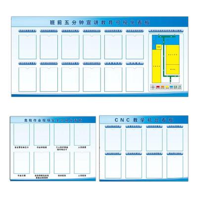 三化管理看板班组岗前五分钟安全宣讲牌危险作业机台看可视化板