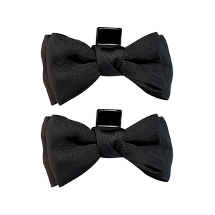 公主头黑色蝴蝶结小抓夹女发夹精灵耳刘海夹发卡耳后侧边夹子头饰