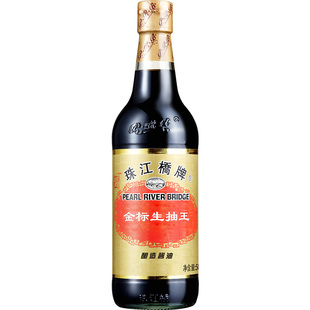 珠江桥牌金标生抽王500mlx6瓶黄豆酿造酱油商用炒菜炒饭凉拌豉油