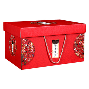 春节年货礼盒包装盒空盒子过年零食熟食腊味花水果高端礼品盒定制