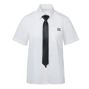 商场同款FF||仿佛夏季翻领白衬衫女设计感小众时尚洋气