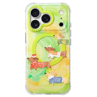 Tastecase牛油果绿腊肠狗磁吸手机壳适用苹果iPhone17ProMax原创MagSafe可爱卡通16新款小众15创意防摔保护壳