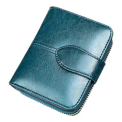 女士钱包女款短款2025新款时尚简约多功能折叠真皮夹小巧钱包卡包