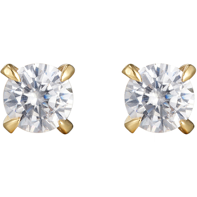 KREAM10K真金锆石耳钉