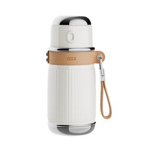 AKS复古保温杯316不锈钢大容量学生真空保温壶女生简约高颜值水杯