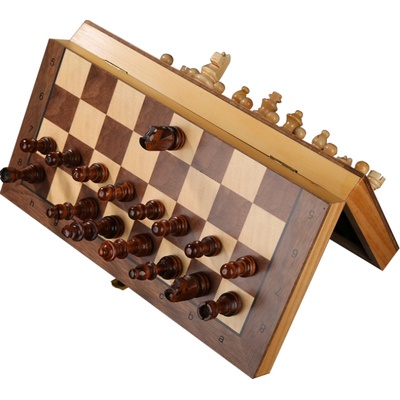 国际象棋磁性实木高档折叠小号