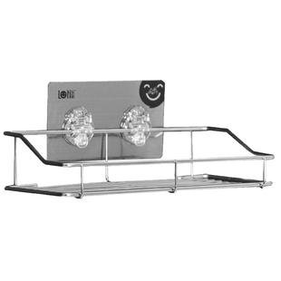 浴室置物架不锈钢免打孔卫浴家用厕所玻璃厨房挂钩架子沥水架收纳