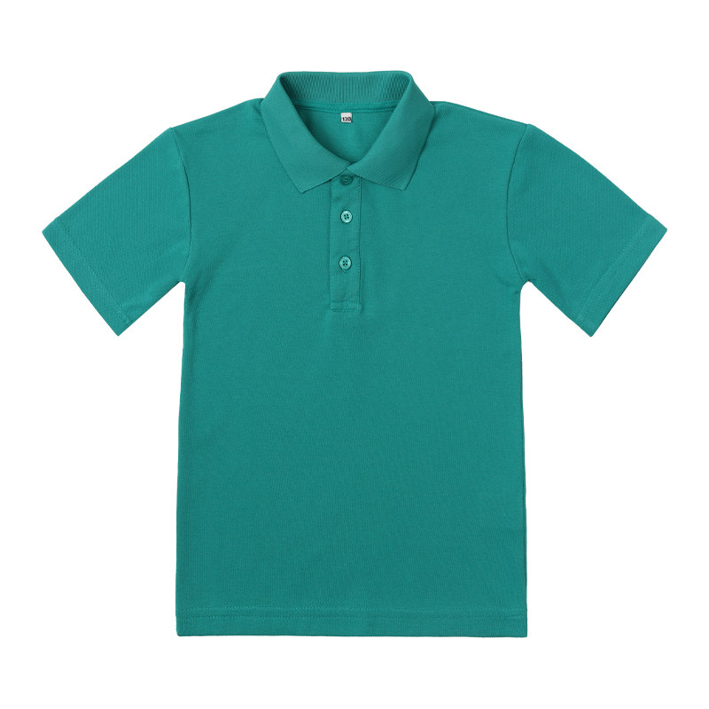 夏款短袖校服学生纯绿色夏季园服