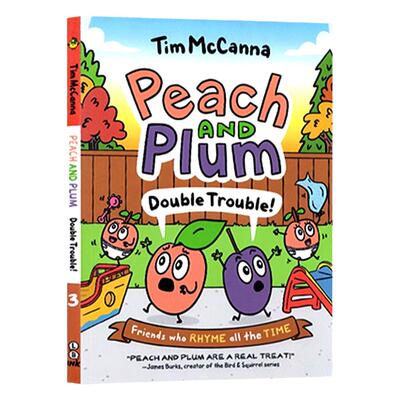 桃和李双倍麻烦 英文原版漫画 Peach and Plum Double Trouble 儿童幽默漫画短篇冒险小说故事图画书小学生英语课外读物 学校推荐