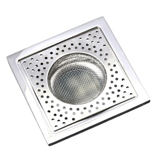 不锈钢地漏过滤网方形卫生间下水道浴室通用防堵塞毛发过滤网盖