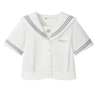 巧所【夏日涧】原创正版水手服日系学院风白色短袖夏季jk制服套装