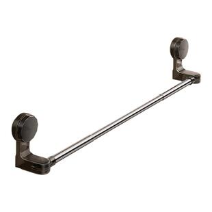 吸盘伸缩毛巾架卫生间免打孔浴室毛巾杆置物架洗手间浴巾收纳挂架