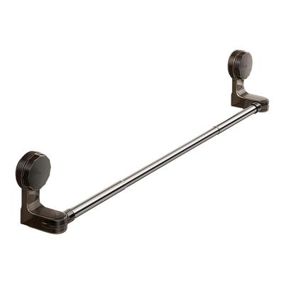 吸盘伸缩毛巾架免打孔浴巾收纳架