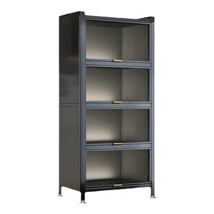 厨房夹缝置物架落地多层橱柜多功能微波炉锅具碗收纳餐边储物窄柜