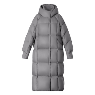 首降5折|歌莉娅95%鹅绒轻薄羽绒服女冬季设计感保暖连帽长款外套