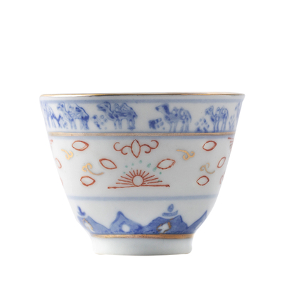 玉轩八十年代玲珑中东骆驼茶杯