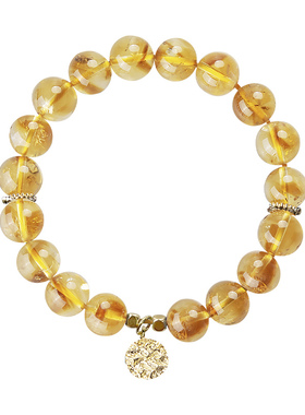 天然金羊毛塔黄金手链女金光闪闪