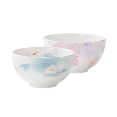 华光国瓷 釉中彩骨瓷面碗餐具套装 4只5寸面碗组合套装 4碗套装