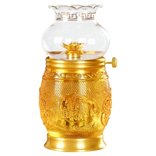 水琉璃油灯供佛酥油灯灯盏佛前点香油防风观音祖先专用佛堂老式