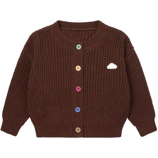 Petite Revery加拿大小云朵童装儿童针织开衫羊毛男童女童毛衣潮