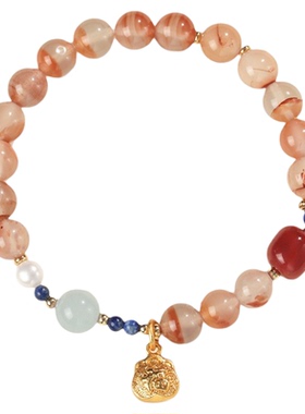 【杭州灵隐官方】南红招财手串