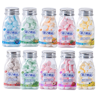 优之唯品维C清口含片40g*4瓶无糖薄荷糖口气清新糖果润喉糖果零食