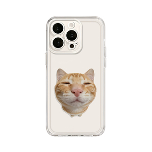 打盹小黄猫适用苹果17promax手机壳透明iPhone16新款15黑猫13猫咪14情侣11萌宠12mini可爱xr男女8plus7全包xs