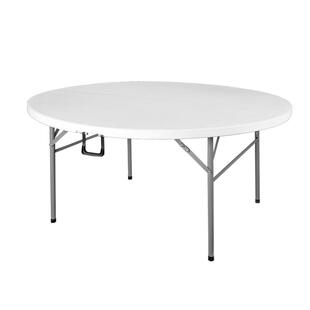 利帆家用吃饭折叠桌园型餐桌客厅大圆桌小型民宿北欧风塑料桌子