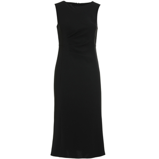 2025新款夏季知性气质黑色无袖连衣裙女大气职业装西装内搭背心裙