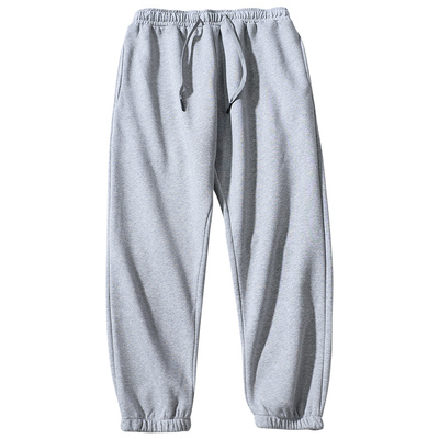 卫裤男士秋冬季纯棉裤子加绒灰色