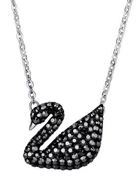swarovski/大号银色黑天鹅女项链