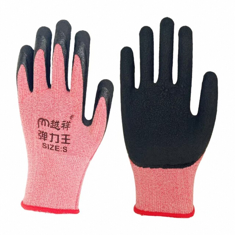 劳保手套女小号干活带胶涂胶薄款透气耐磨防滑胶皮乳胶发泡户外