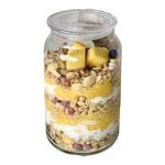 隔夜燕麦杯早餐玻璃杯带盖密封家用透明牛奶杯大容量酸奶麦片杯子