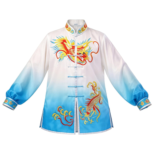 刺绣龙新款女太极服竞赛服太极拳八段锦表演服比赛演出服成人男