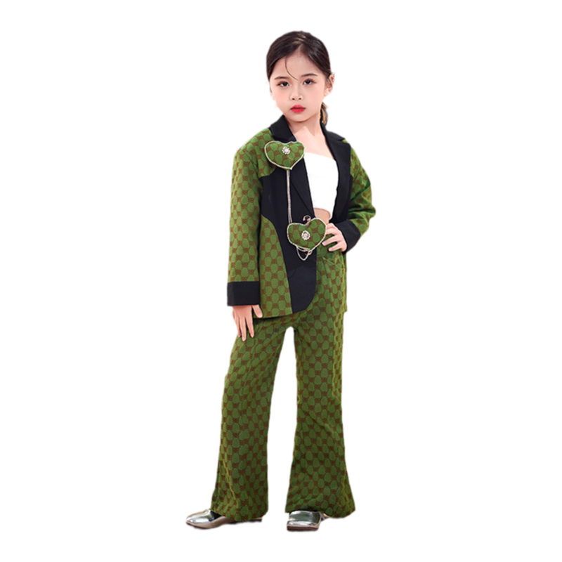 夏曼古丽女童西服礼服小香风