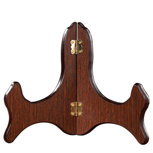 鸡翅木普洱茶架子实木茶饼架托架密封盒白茶叶展示架瓷盘摆件支架