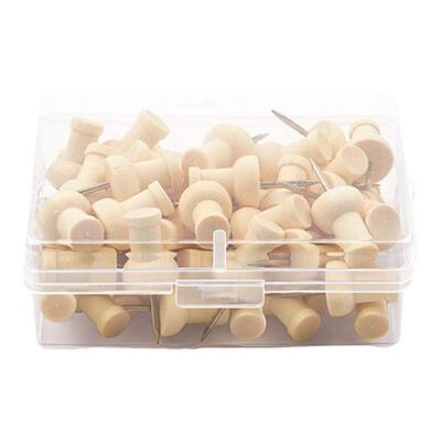 盒装原木质图钉软木板