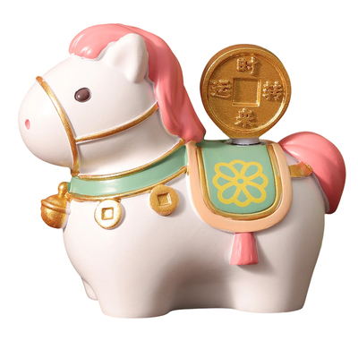 可爱马年吉祥物公仔小摆件