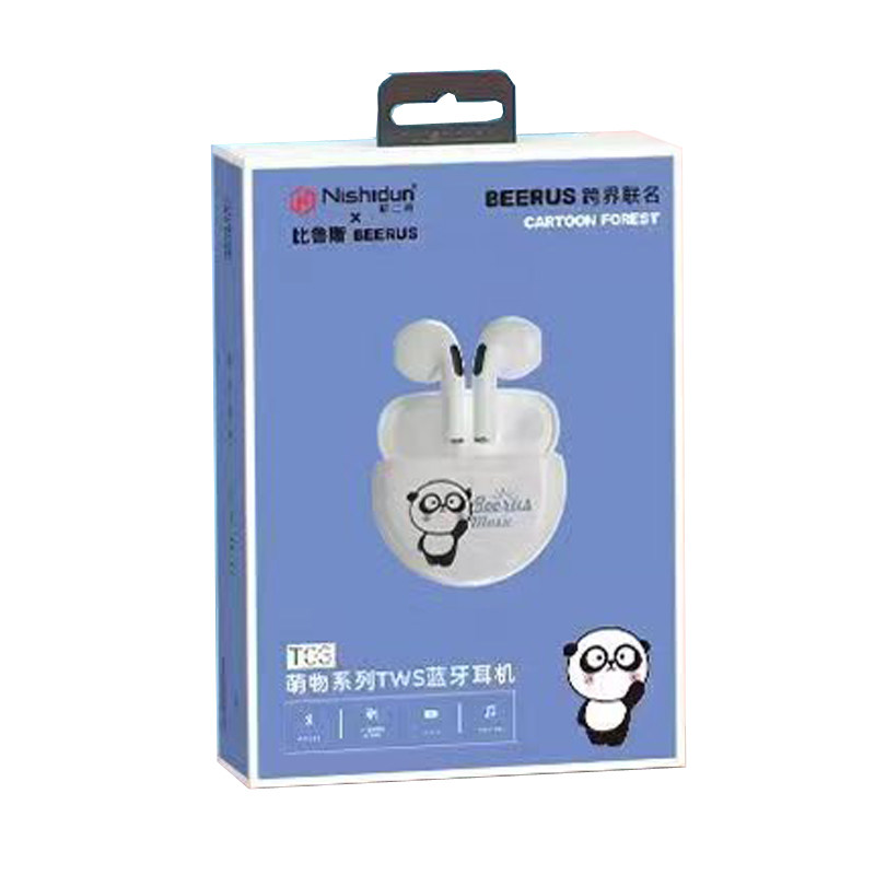 尼士顿T03比鲁斯联名款萌物系列半入耳式TWS双耳蓝牙耳机智能降噪