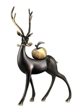 皇普森福禄平安办公室桌面装饰品客厅玄关书架电视柜轻奢高档摆件