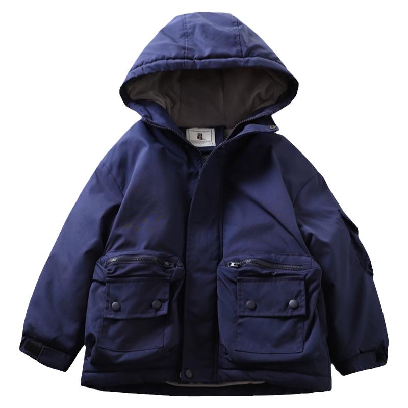 男童冬季加绒加厚保暖棉服