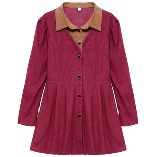 假两件女士长袖衬衫2026新款减龄妈妈春秋装上衣休闲洋气收腰衬衣