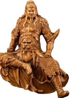 OGRM关帝雕像青铜中式装饰摆件礼