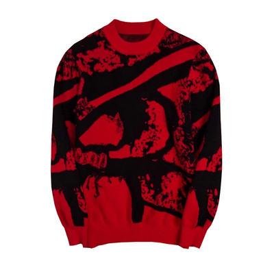 明星同款撞色小半高领羊绒衫